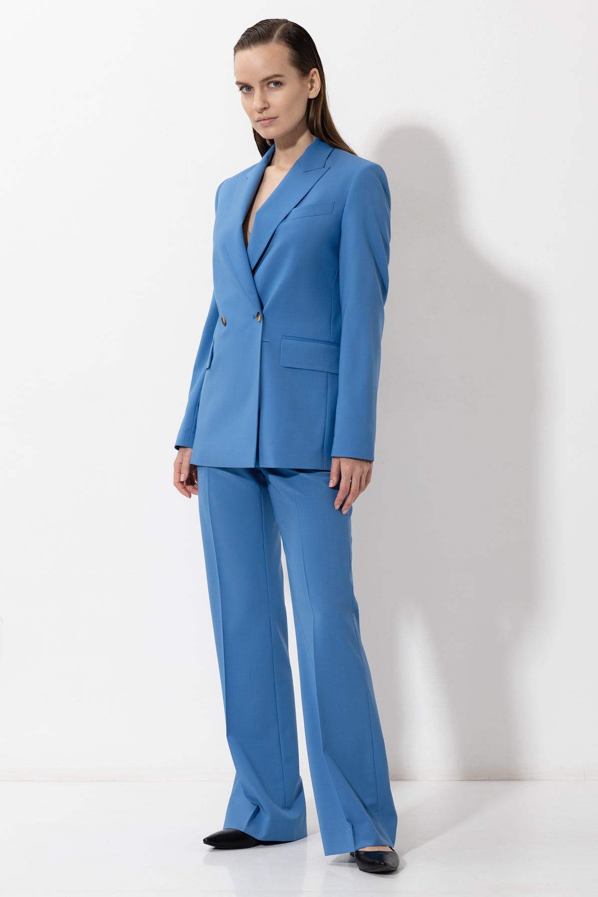 Брюки со стрелками VASSA&Co, пол женский, цвет синий, фото №5