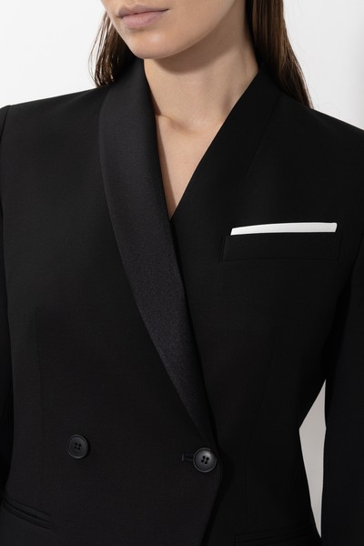 Жакет с акцентным лацканом VASSA&Co, пол женский, цвет черный, фото №4