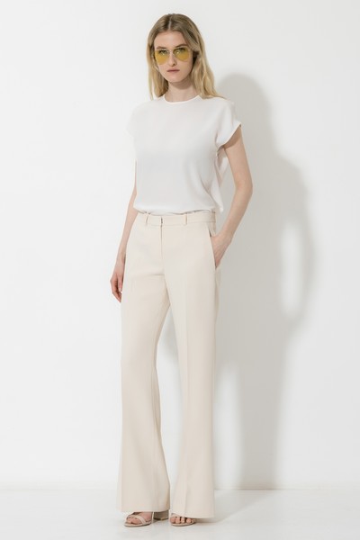 Trousers VASSA&Co, пол female, цвет milky color, фото №2