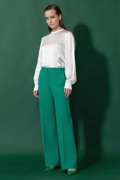 Брюки VASSA&Co, пол женский, цвет зеленый, фото №3