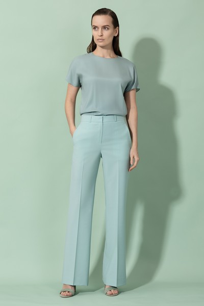 Trousers VASSA&Co, пол female, цвет голубой, фото №2