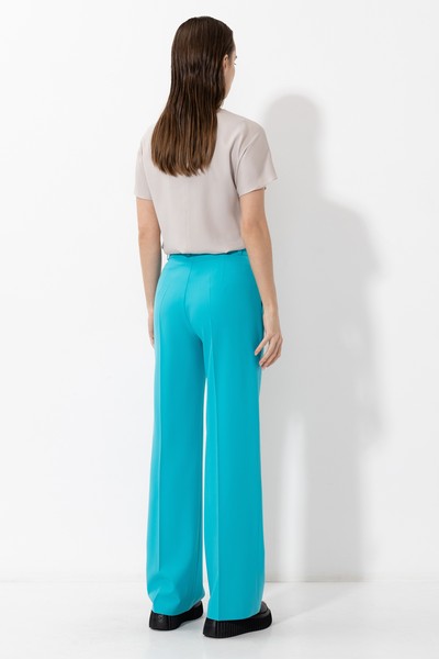 Брюки VASSA&Co, пол женский, цвет голубой, фото №3