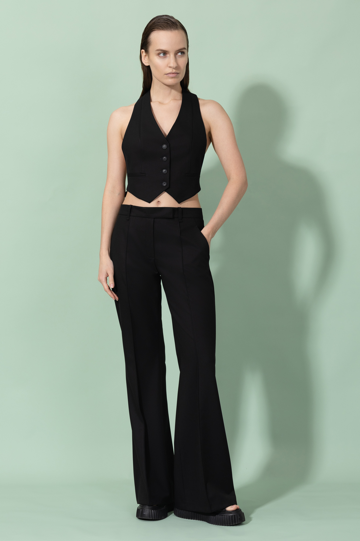 Trousers VASSA&Co, пол female, цвет black, фото №5