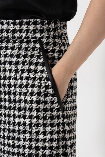 Шорты в гусиную лапку VASSA&Co, пол женский, цвет черный, фото №5