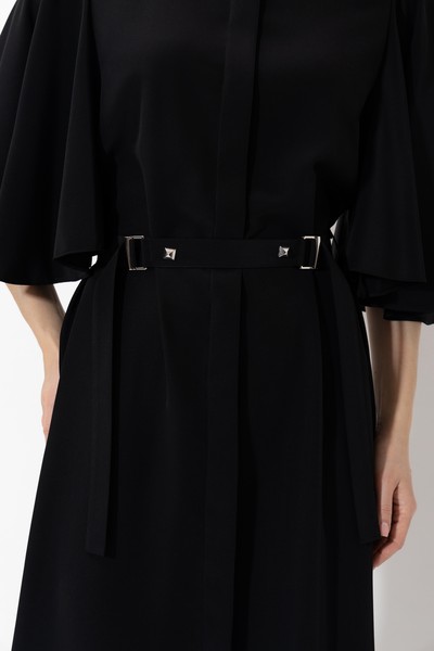 Платье с широкими рукавами VASSA&Co, пол женский, цвет черный, фото №4