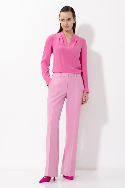 Блузка с декоративными складками VASSA&Co, пол женский, цвет розовый, фото №2