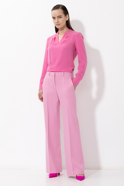 Блузка с декоративными складками VASSA&Co, пол женский, цвет розовый, фото №3