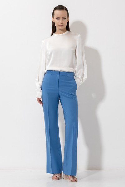 Брюки со стрелками VASSA&Co, пол женский, цвет синий, фото №3