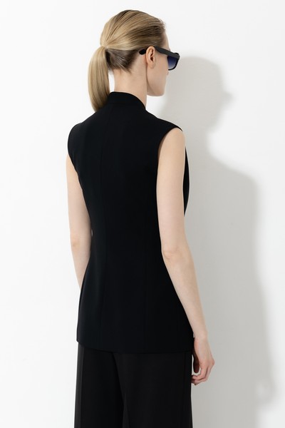 Жилет VASSA&Co, пол женский, цвет черный, фото №6