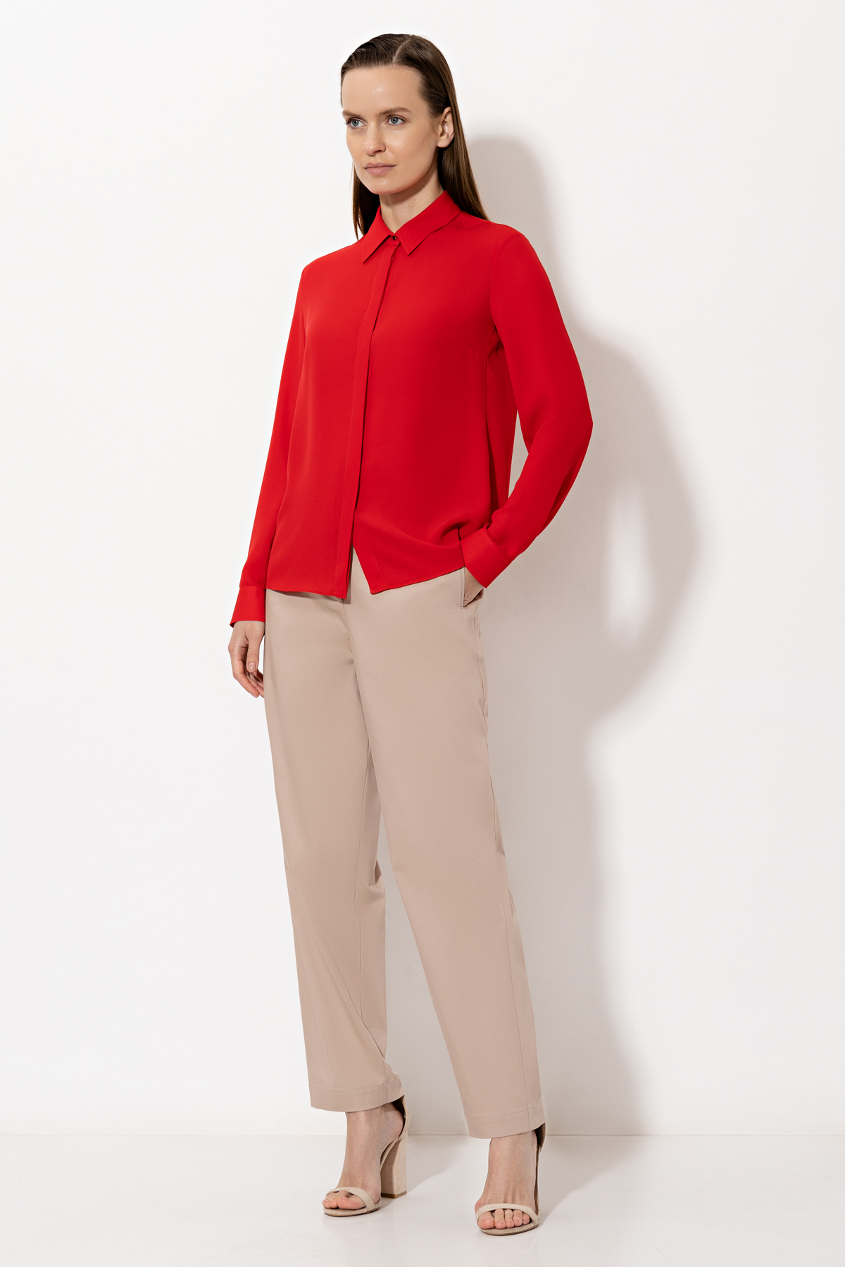 Блузка VASSA&Co, пол женский, цвет красный, фото №4