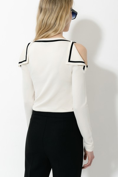 Джемпер с открытыми плечами , пол женский, цвет белый, фото №5