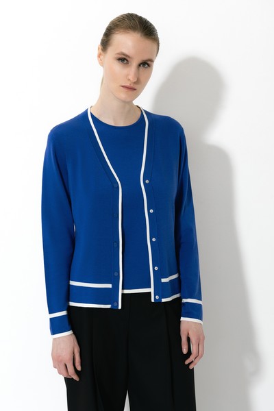 Кардиган , пол женский, цвет синий, фото №3