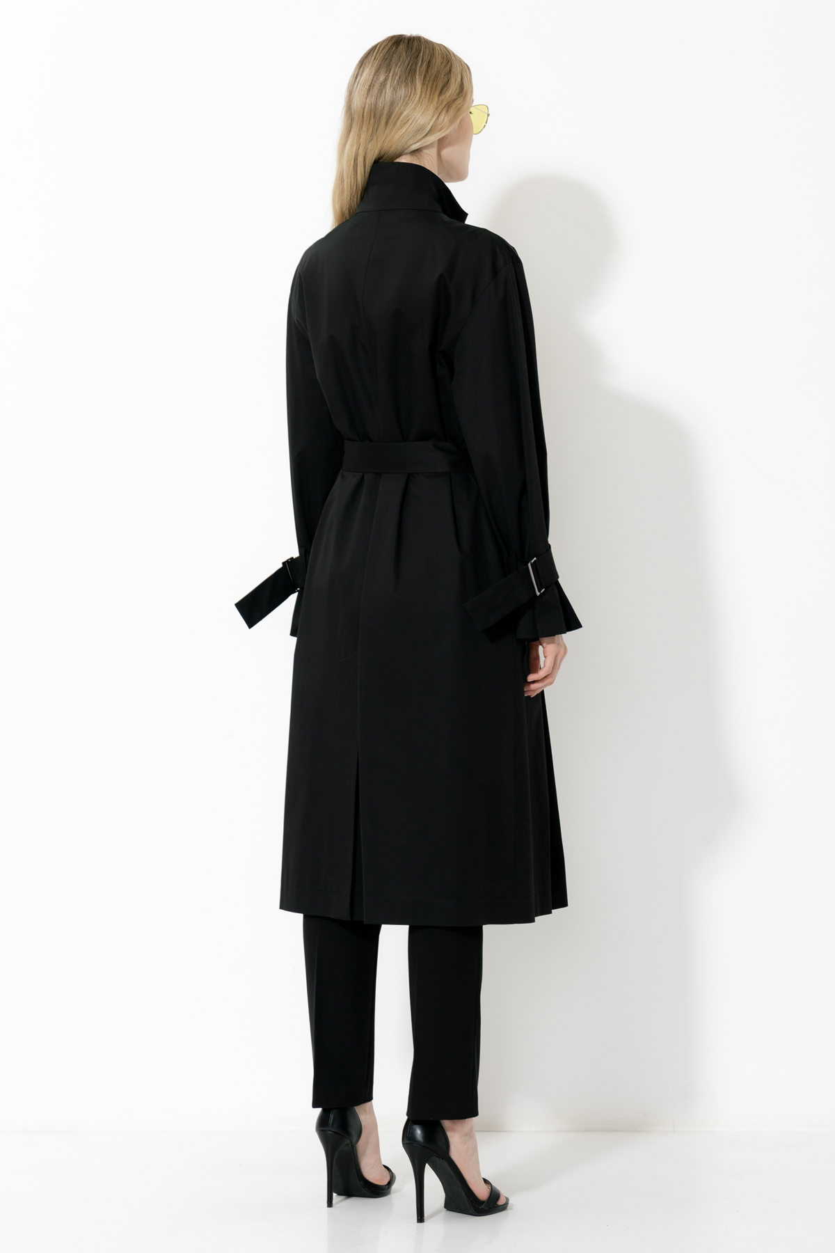 Плащ с воротником-стойкой VASSA&Co, пол женский, цвет черный, фото №4