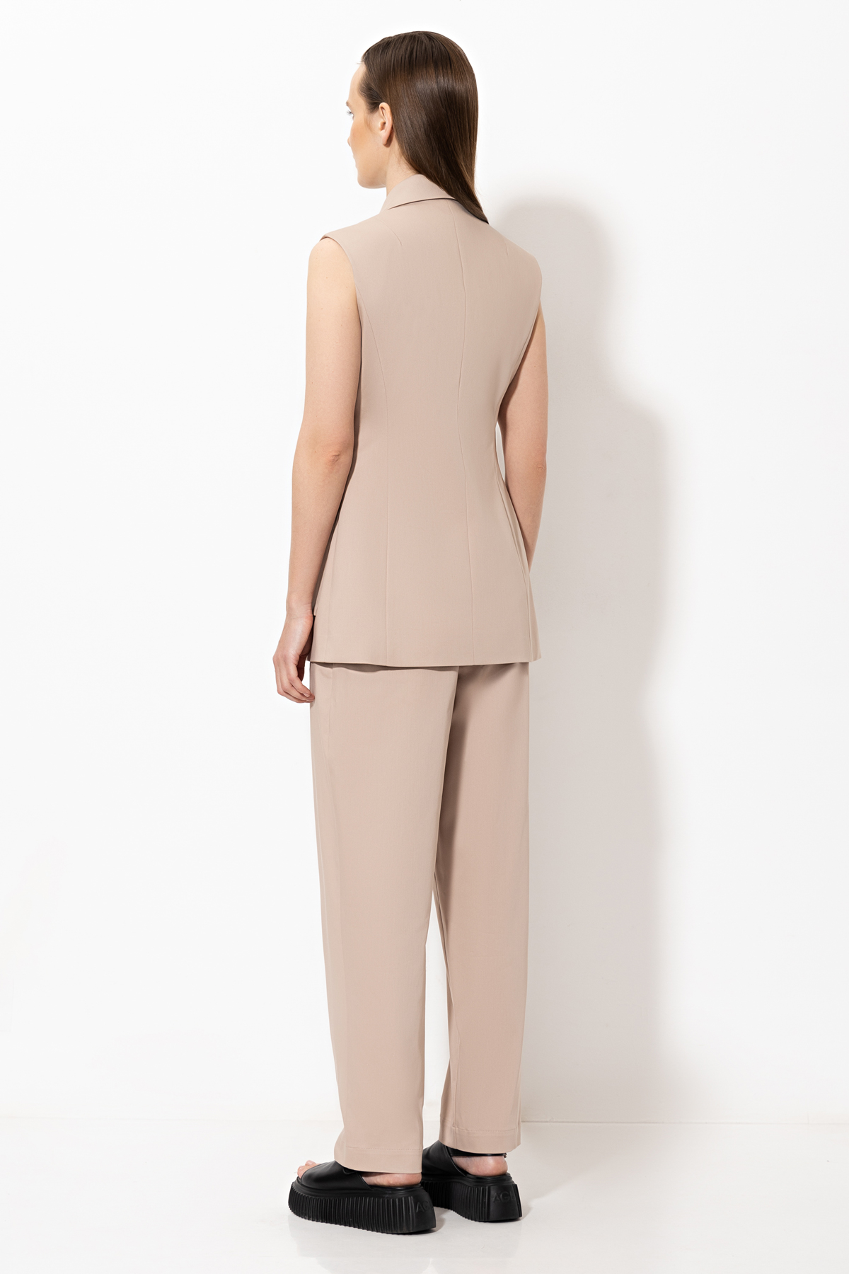 Vest VASSA&Co, пол female, цвет бежевый, фото №6