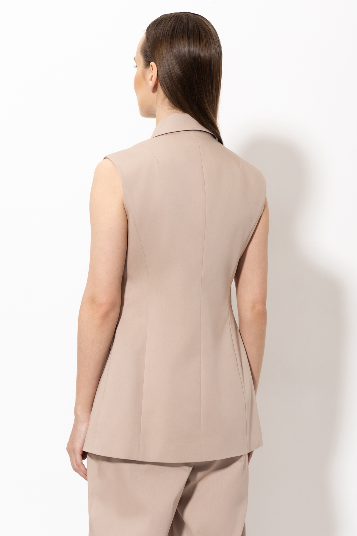 Vest VASSA&Co, пол female, цвет бежевый, фото №5