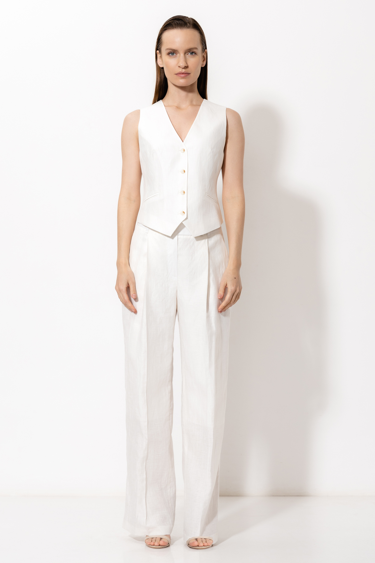 Жилет VASSA&Co, пол женский, цвет белый, фото №2