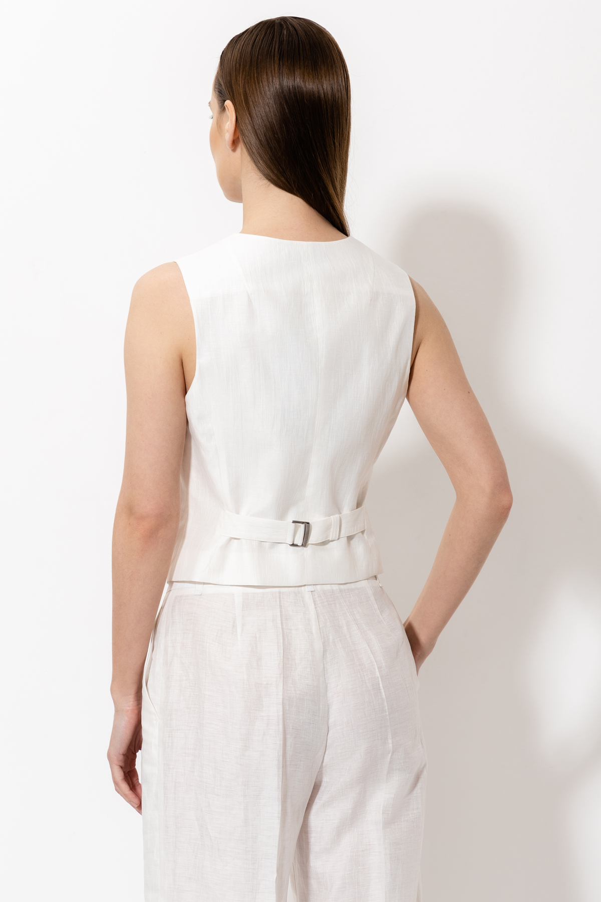 Жилет VASSA&Co, пол женский, цвет белый, фото №6