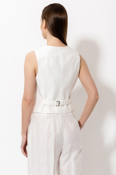 Жилет VASSA&Co, пол женский, цвет белый, фото №6