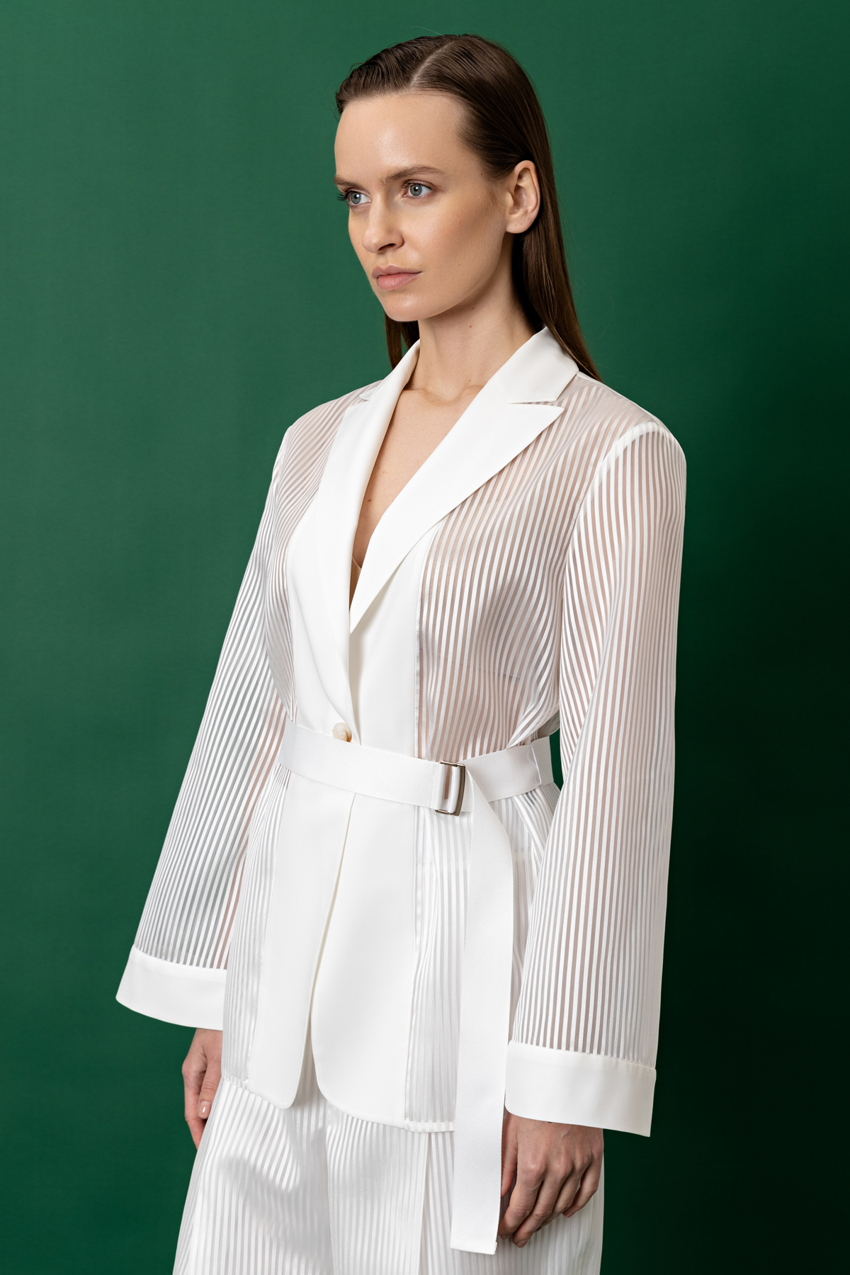 Jacket VASSA&Co, пол female, цвет white, фото №6