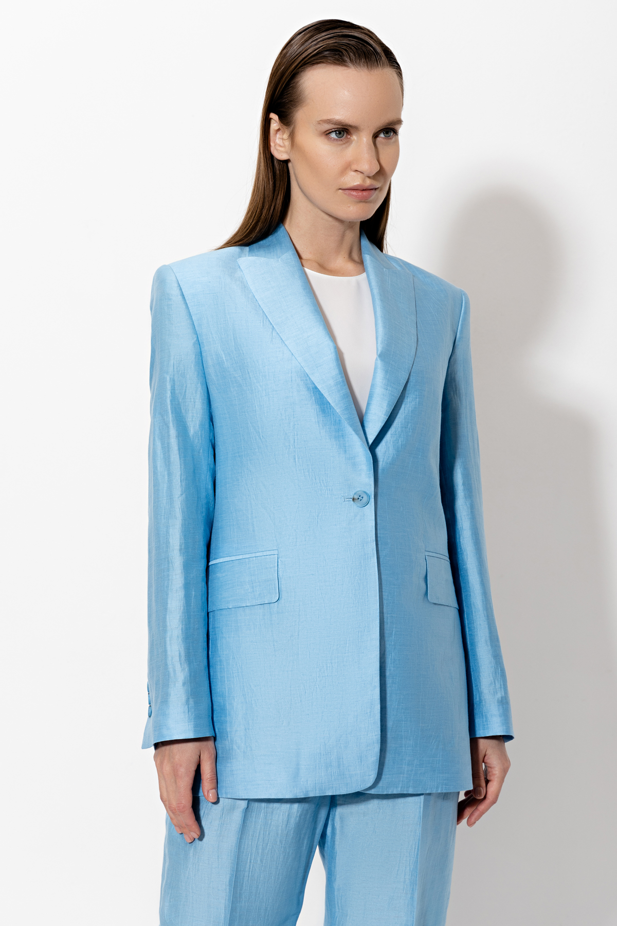 Жакет VASSA&Co, пол женский, цвет синий, фото №4