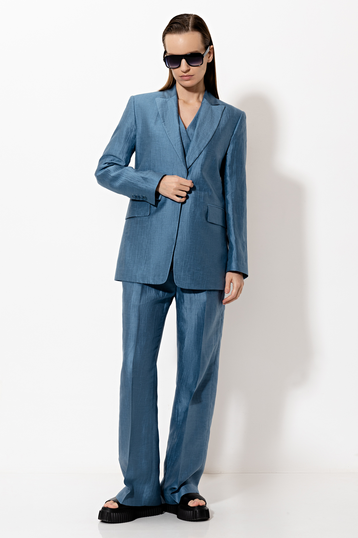 Jacket VASSA&Co, пол female, цвет голубой, фото №5