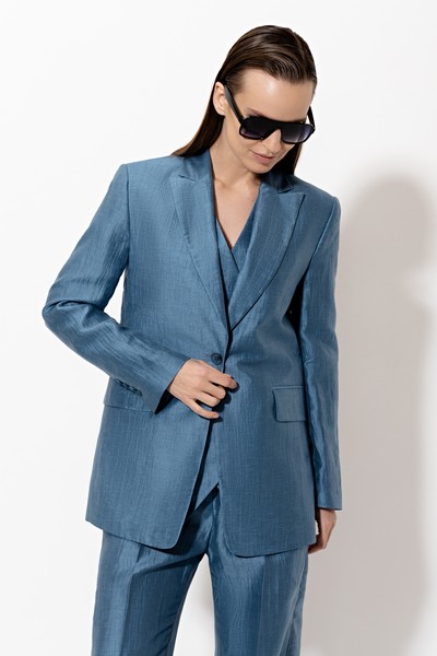 Jacket VASSA&Co, пол female, цвет голубой, фото №6