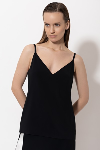 Базовая блузка VASSA&Co, пол женский, цвет черный, фото №4