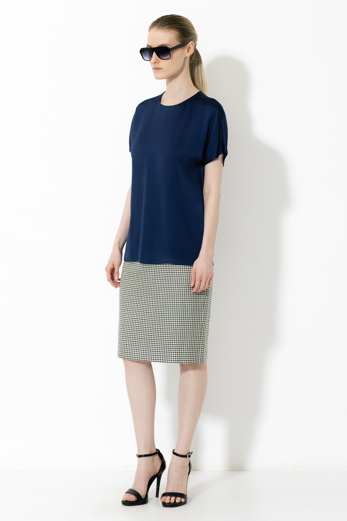 Блузка VASSA&Co, пол женский, цвет синий, фото №2