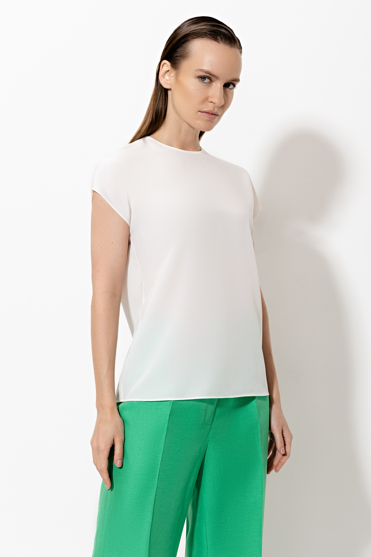 Блузка VASSA&Co, пол женский, цвет белый, фото №4