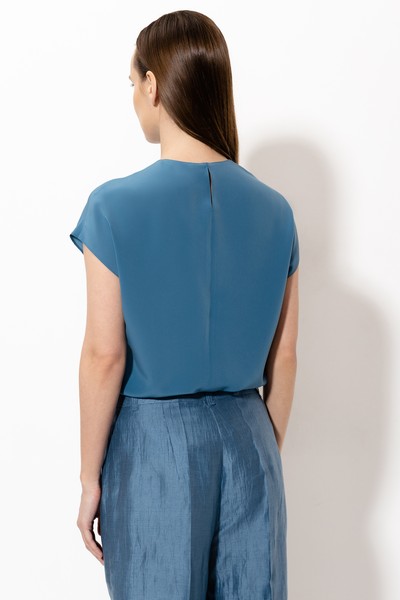 Блузка VASSA&Co, пол женский, цвет голубой, фото №3