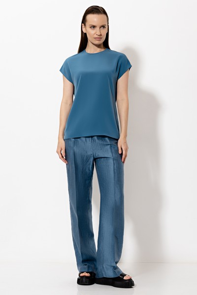 Блузка VASSA&Co, пол женский, цвет голубой, фото №5