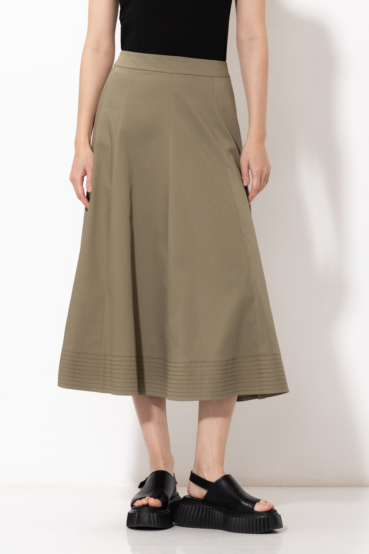 Юбка VASSA&Co, пол женский, цвет зеленый, фото №2