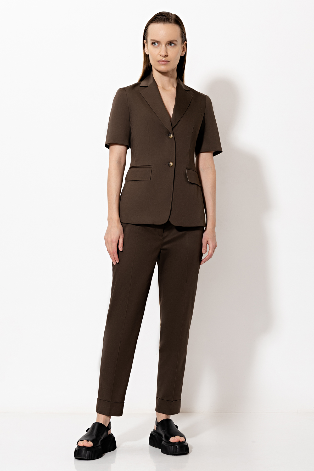 Брюки VASSA&Co, пол женский, цвет хаки, фото №2