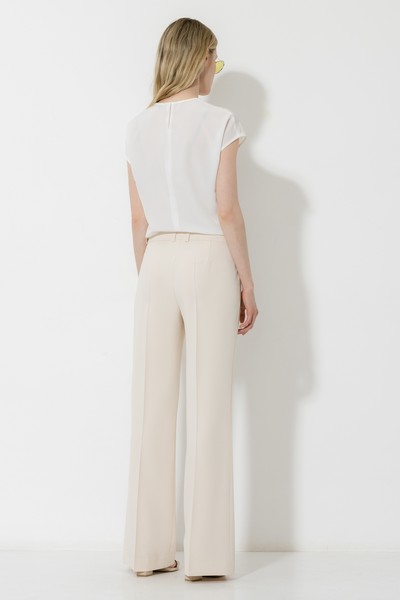 Trousers VASSA&Co, пол female, цвет milky color, фото №3