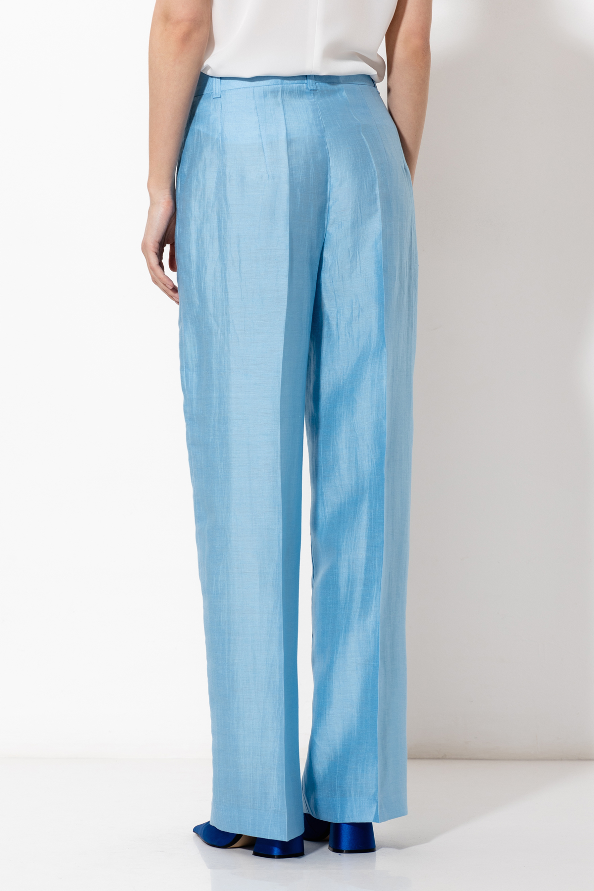 Брюки VASSA&Co, пол женский, цвет синий, фото №7