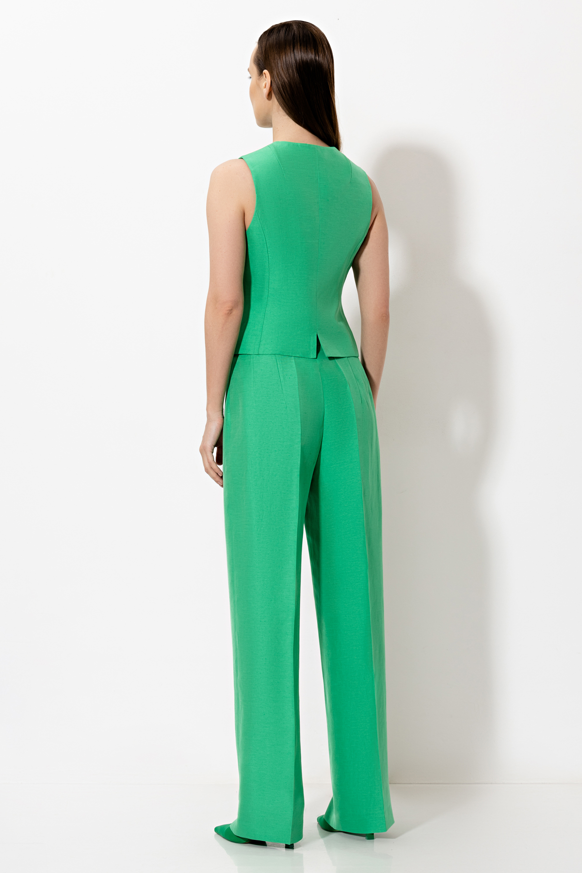 Брюки VASSA&Co, пол женский, цвет зеленый, фото №3