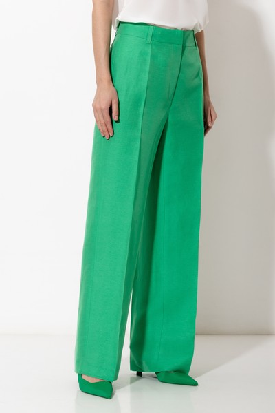 Брюки VASSA&Co, пол женский, цвет зеленый, фото №4