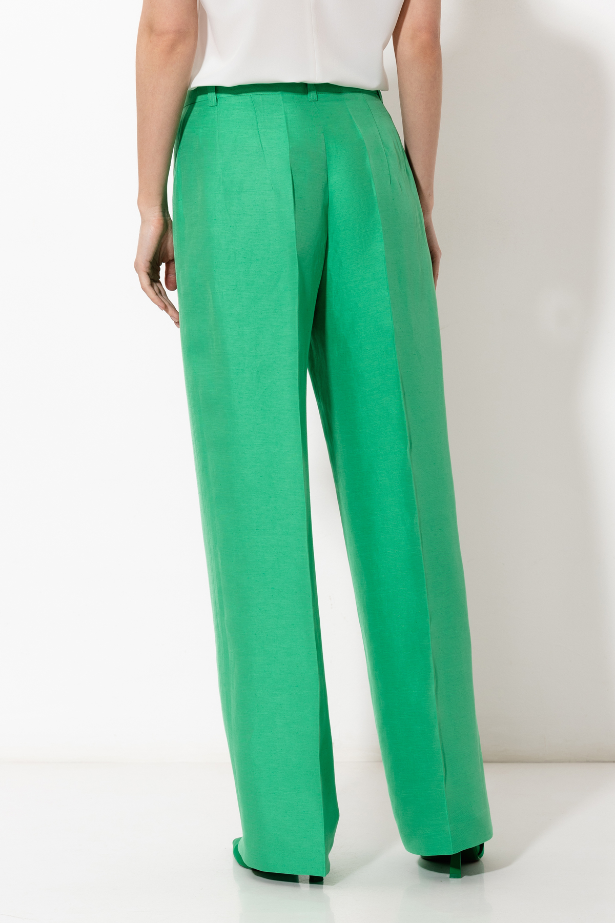 Брюки VASSA&Co, пол женский, цвет зеленый, фото №5