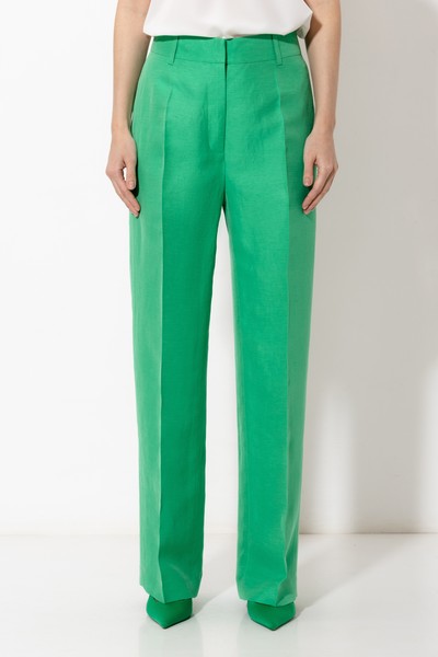 Брюки VASSA&Co, пол женский, цвет зеленый, фото №6