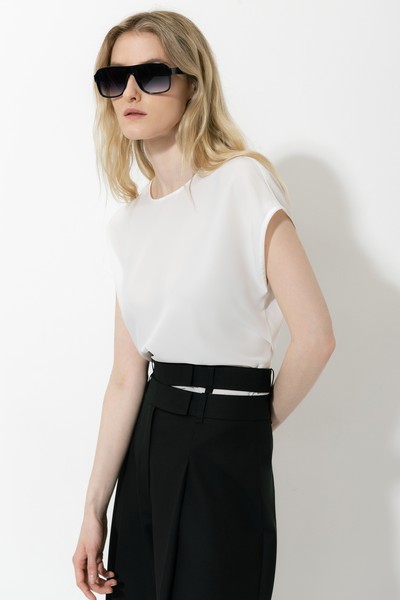 Брюки VASSA&Co, пол женский, цвет черный, фото №2