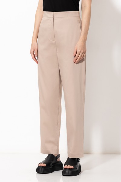 Trousers VASSA&Co, пол female, цвет бежевый, фото №4