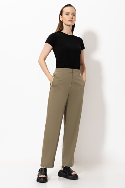 Trousers VASSA&Co, пол female, цвет green, фото №3