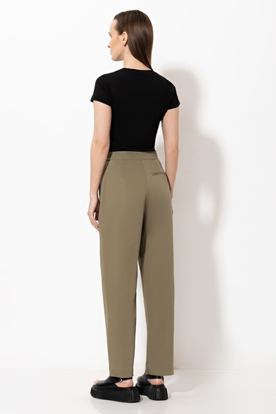 Trousers VASSA&Co, пол female, цвет green, фото №6