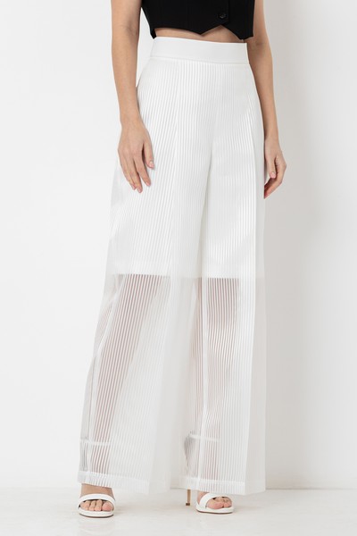 Trousers VASSA&Co, пол female, цвет white, фото №10