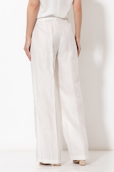 Trousers VASSA&Co, пол female, цвет white, фото №7