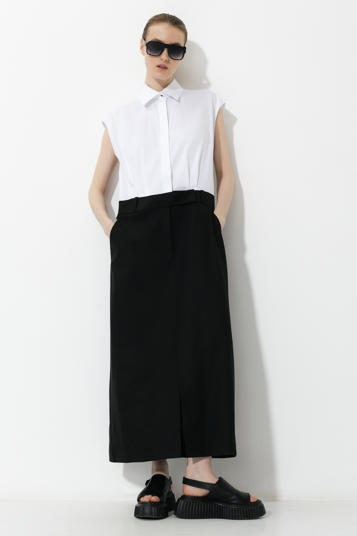 Платье VASSA&Co, пол женский, цвет черный, фото №2