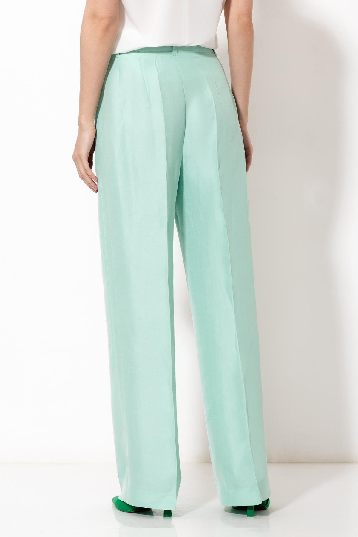 Брюки VASSA&Co, пол женский, цвет голубой, фото №3