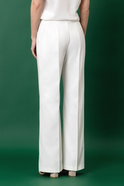 Trousers VASSA&Co, пол female, цвет white, фото №6