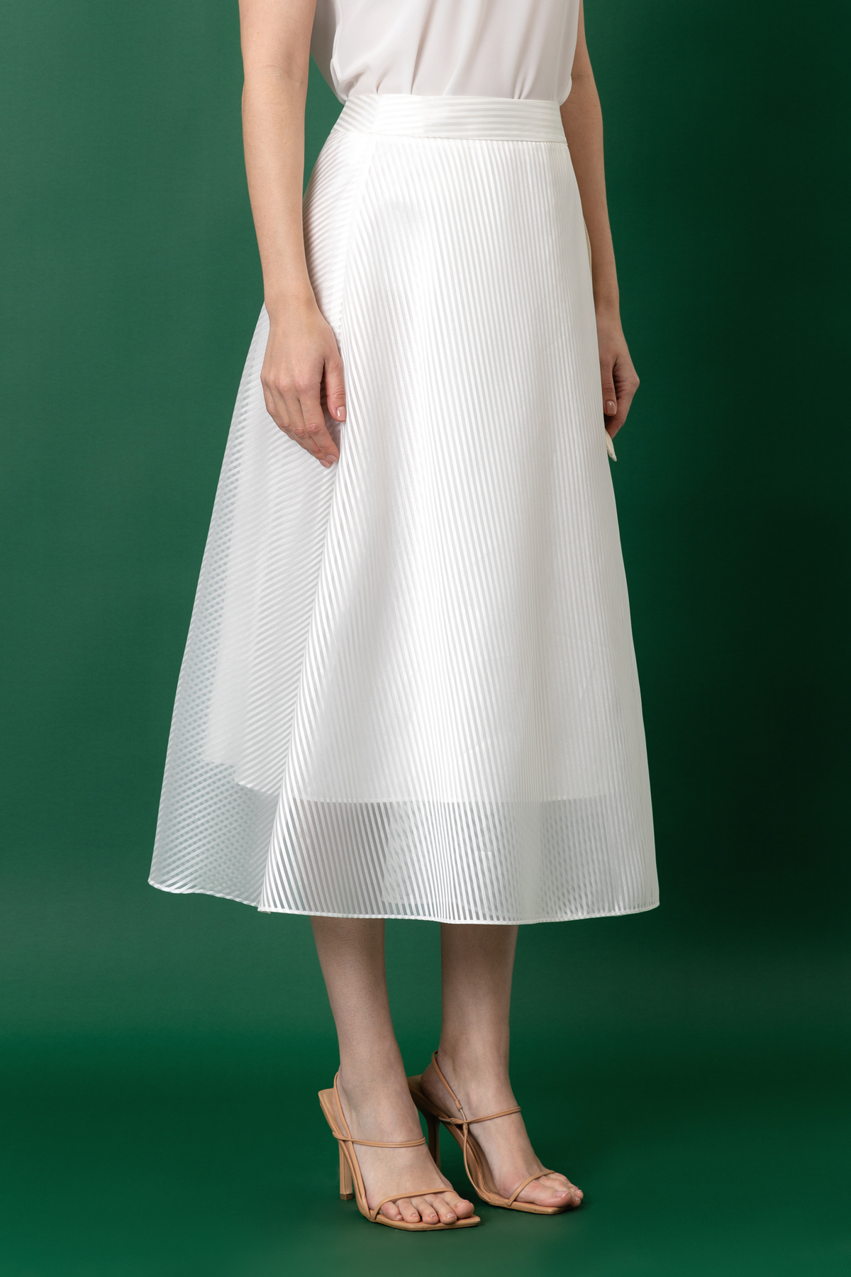 Юбка VASSA&Co, пол женский, цвет белый, фото №4