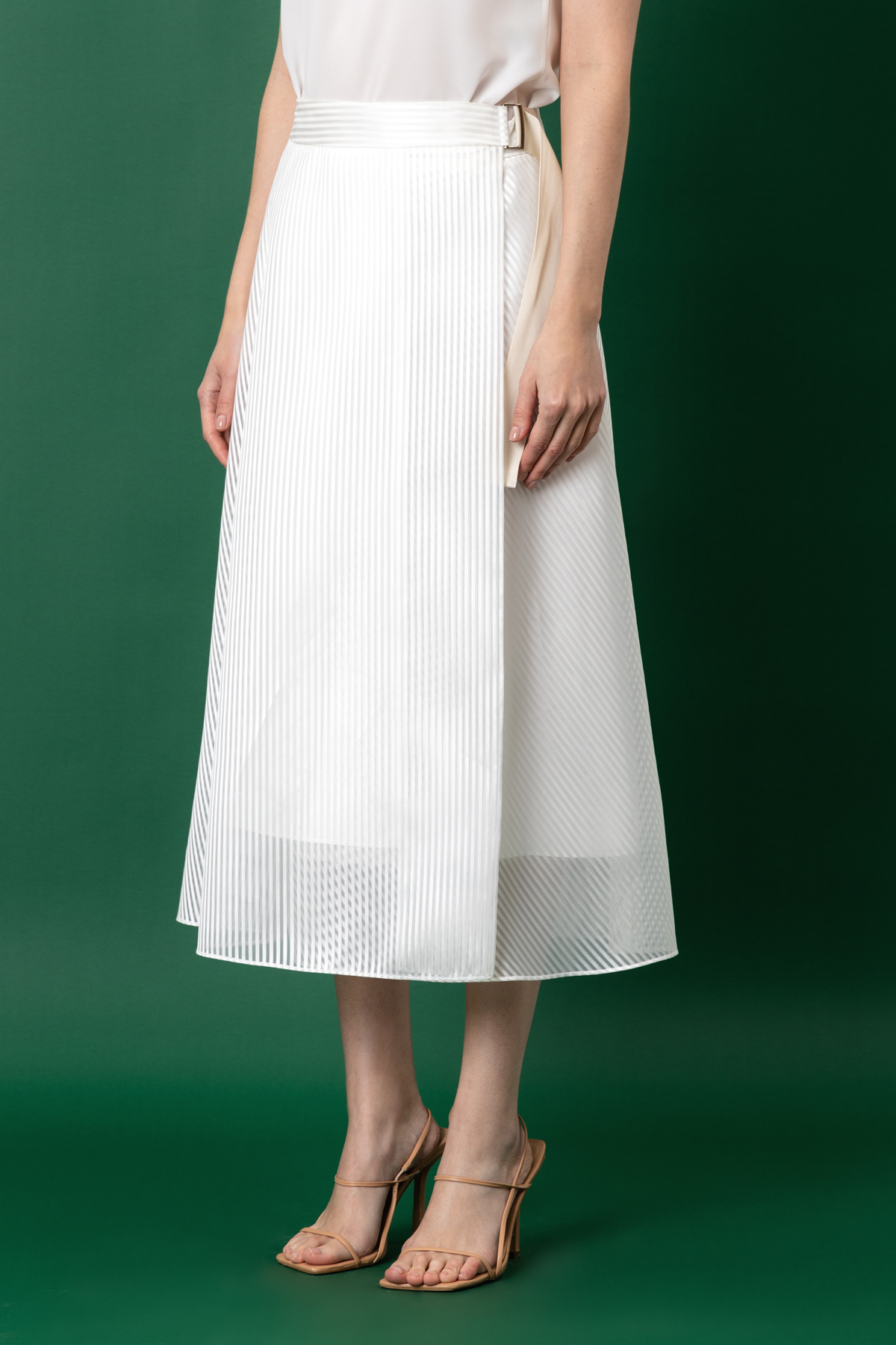 Юбка VASSA&Co, пол женский, цвет белый, фото №5